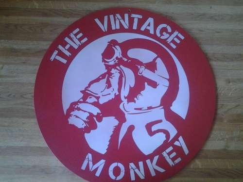 LARGE VINTAGE MONKEY SIGN